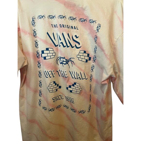 VANS MENS LONG SLEEVE CREW NECK TSHIRT PINK BLUE SND WHITE SIZE M - Picture 5 of 11